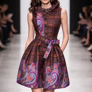 Samuel Dong Y2K Dopamine Dressing Bubble Hem Ruffle Dress XS